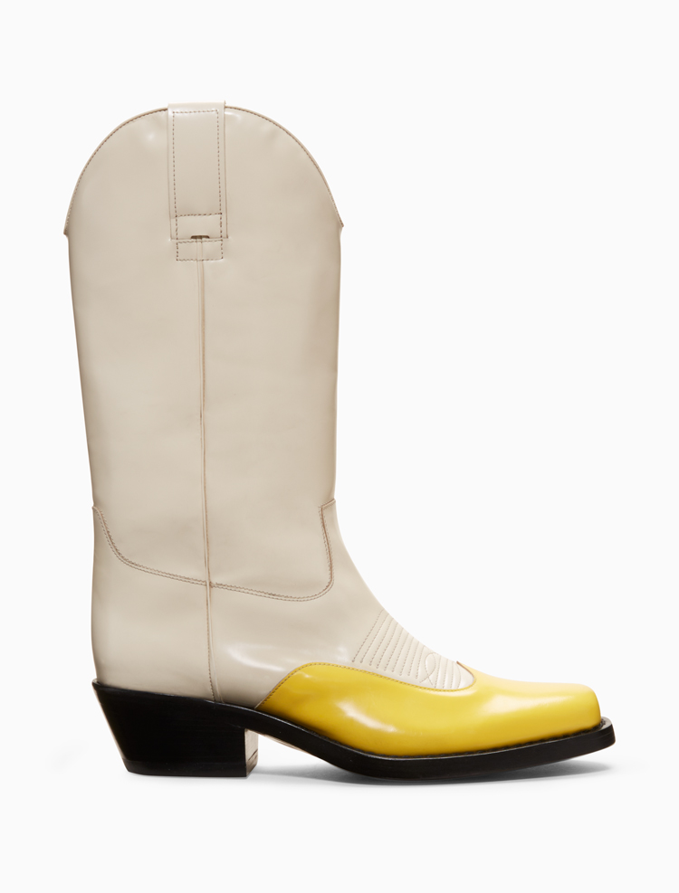 TWO-TONE WESTERN BOOT IN CALF LEATHER