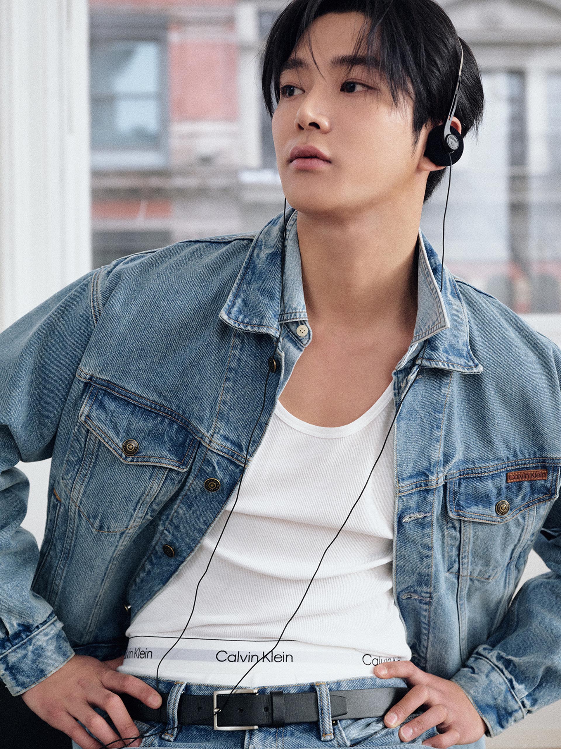Rowoon wearing Calvin Klein apparel