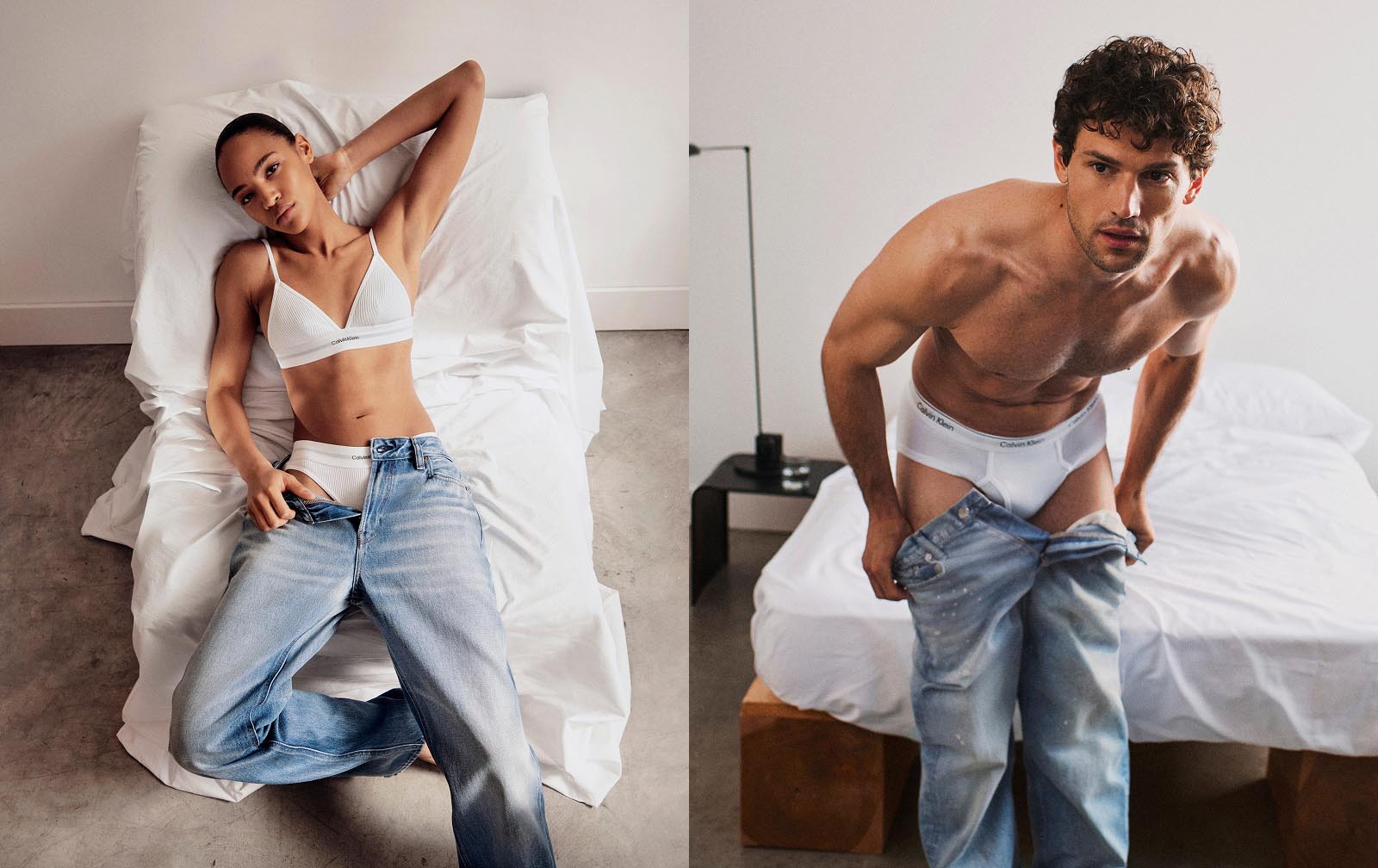 Models wearing Calving Klein underwear.