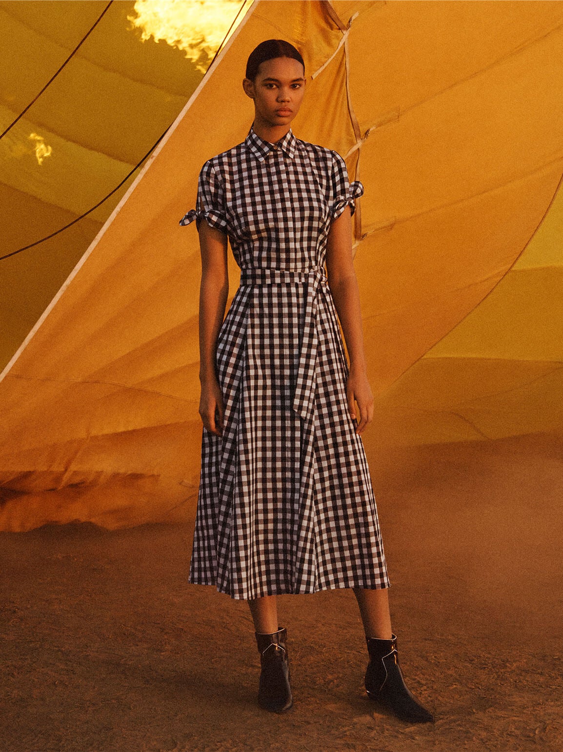 Calvin klein hotsell gingham dress