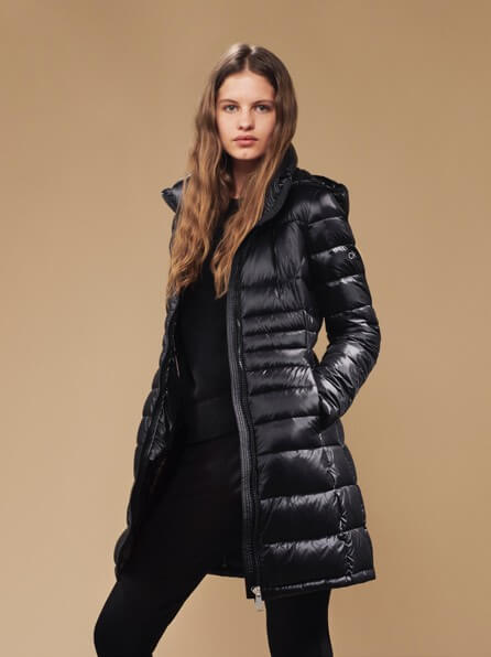 calvin klein black women's coat