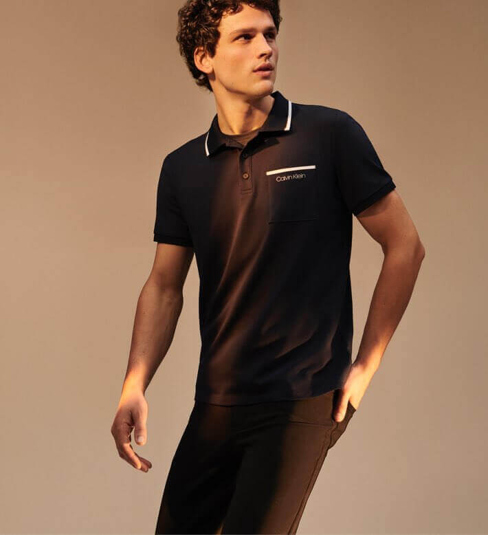 Logo Cuffed Short Sleeve TShirt Calvin Klein