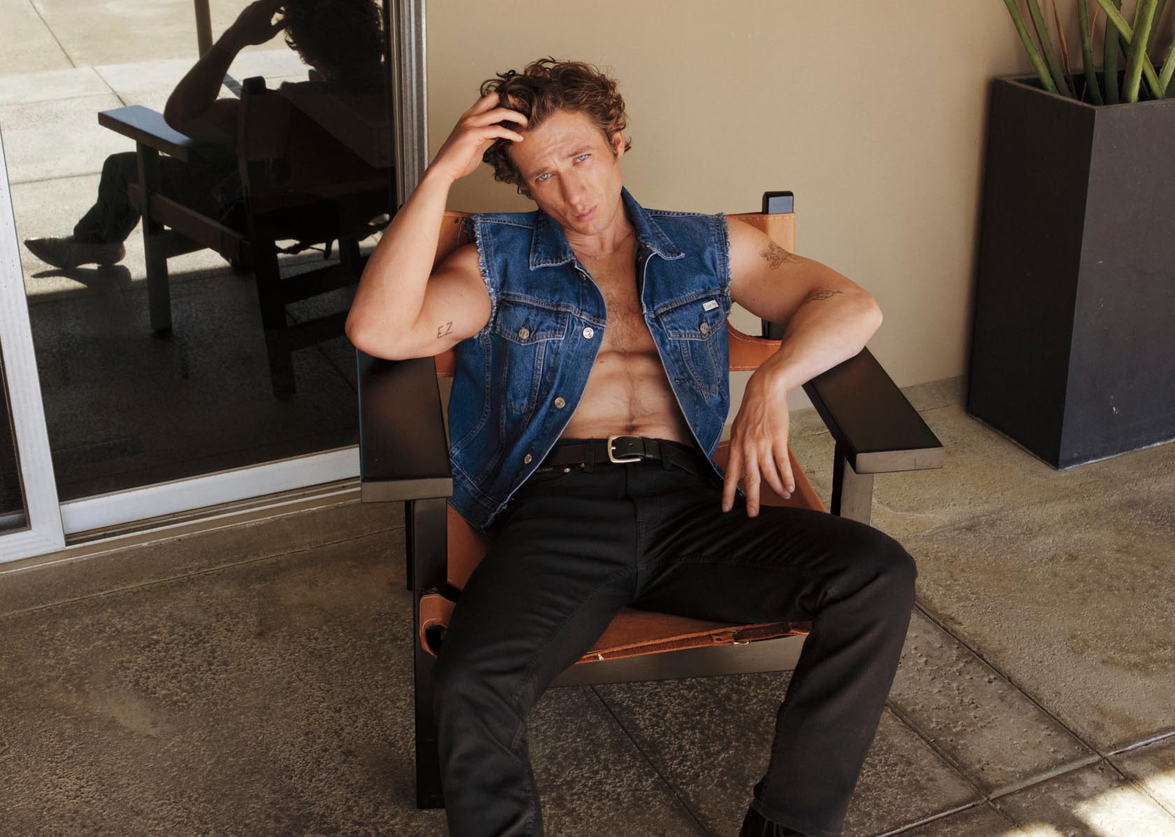 Jeremy Allen White in Calvin Klein apparel and underwear