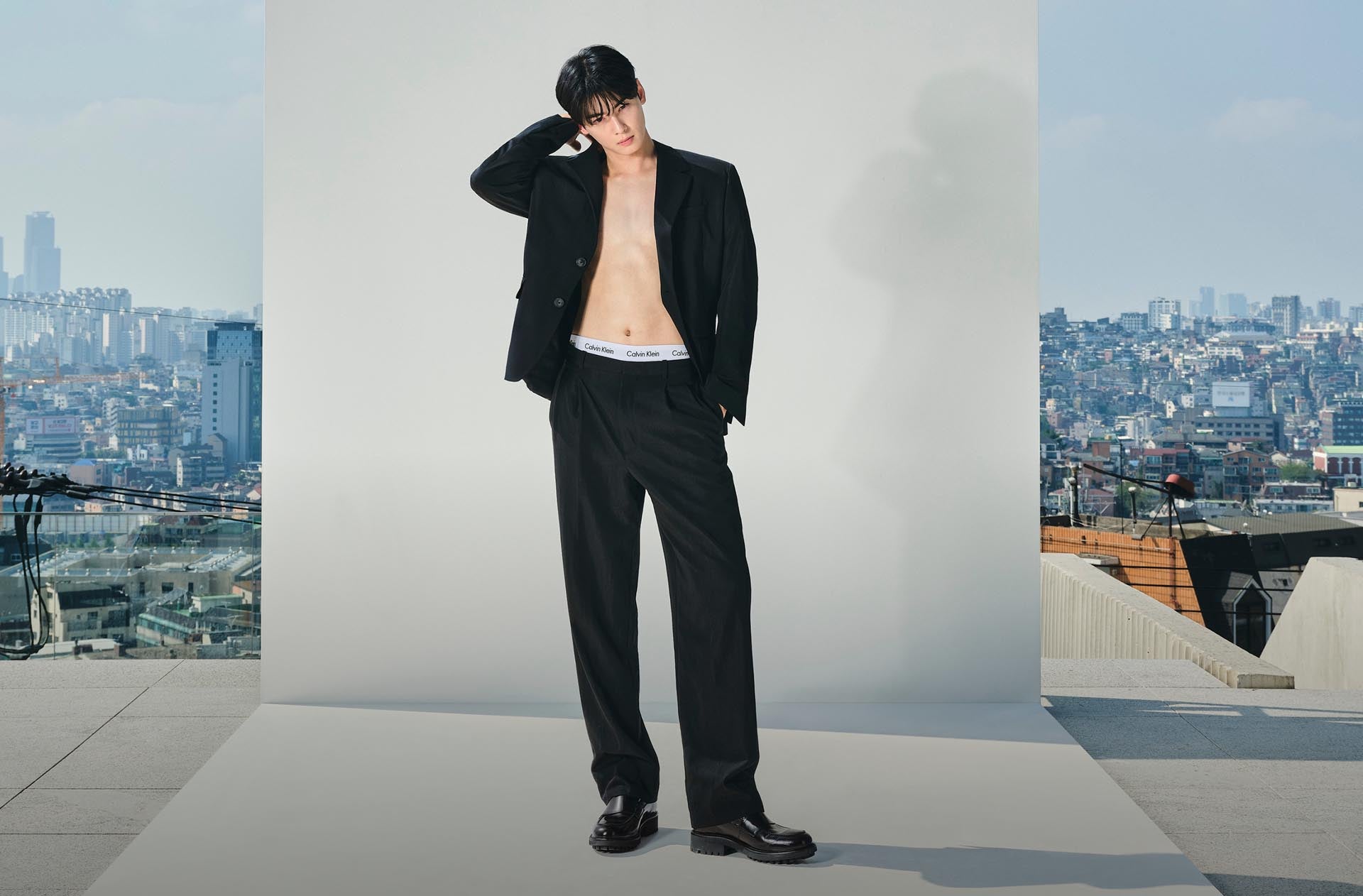 CHA in Calvin Klein apparel