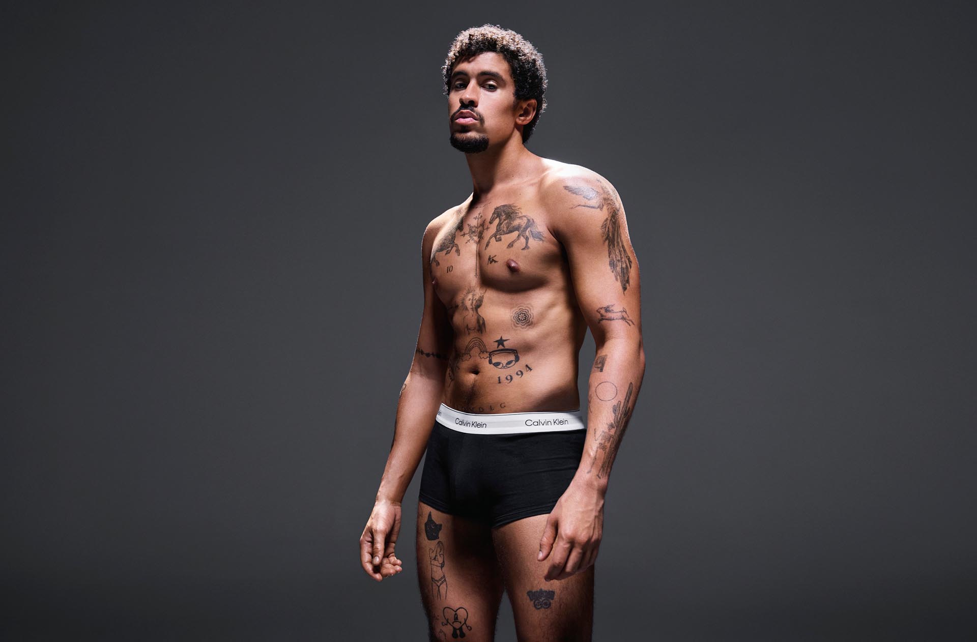 Bad Bunny wearing Icon Cotton Stretch underwear