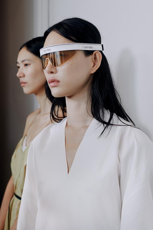 Backstage at the runway show