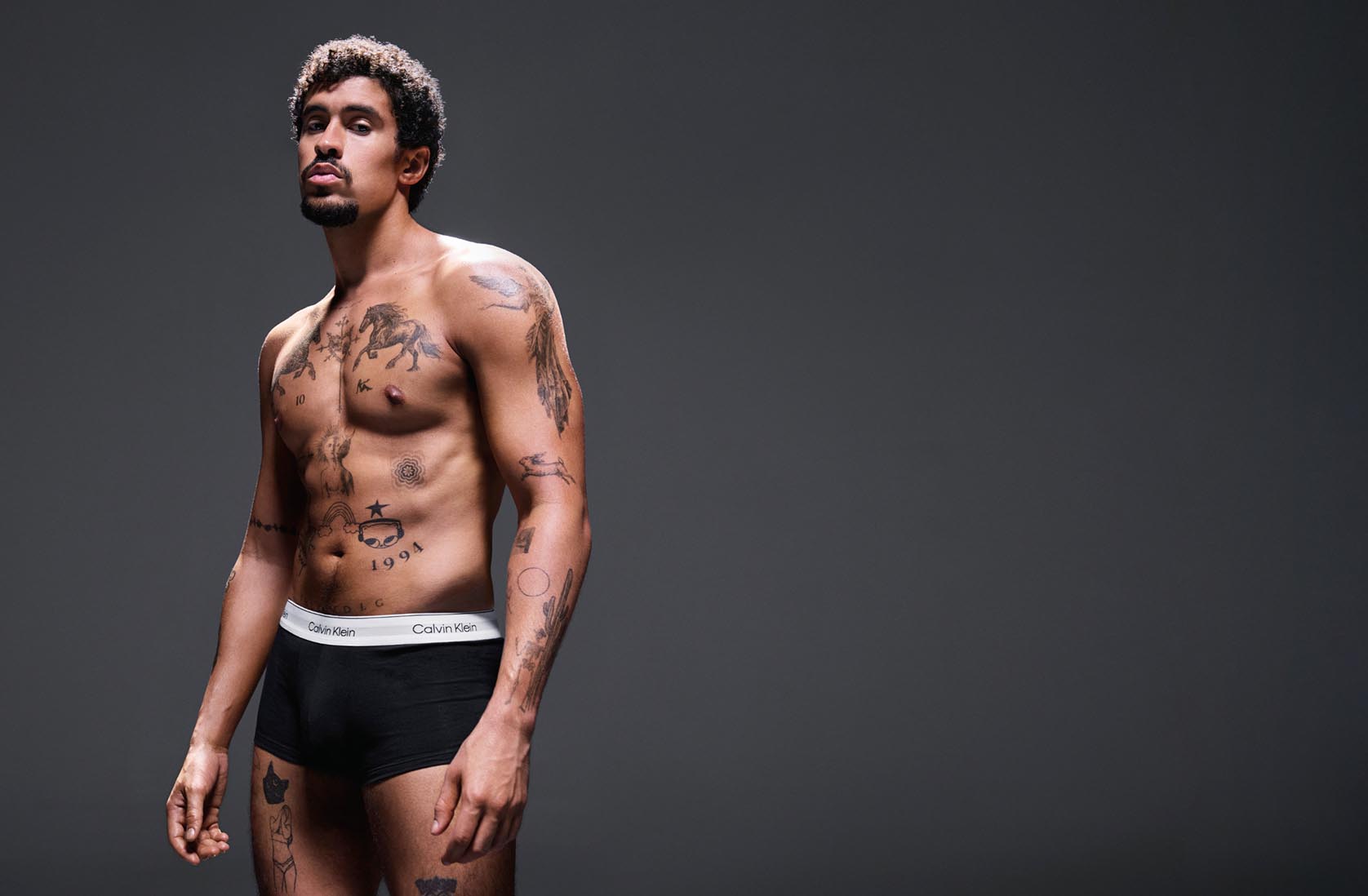 Bad Bunny in Calvin Klein Icon Cotton Stretch