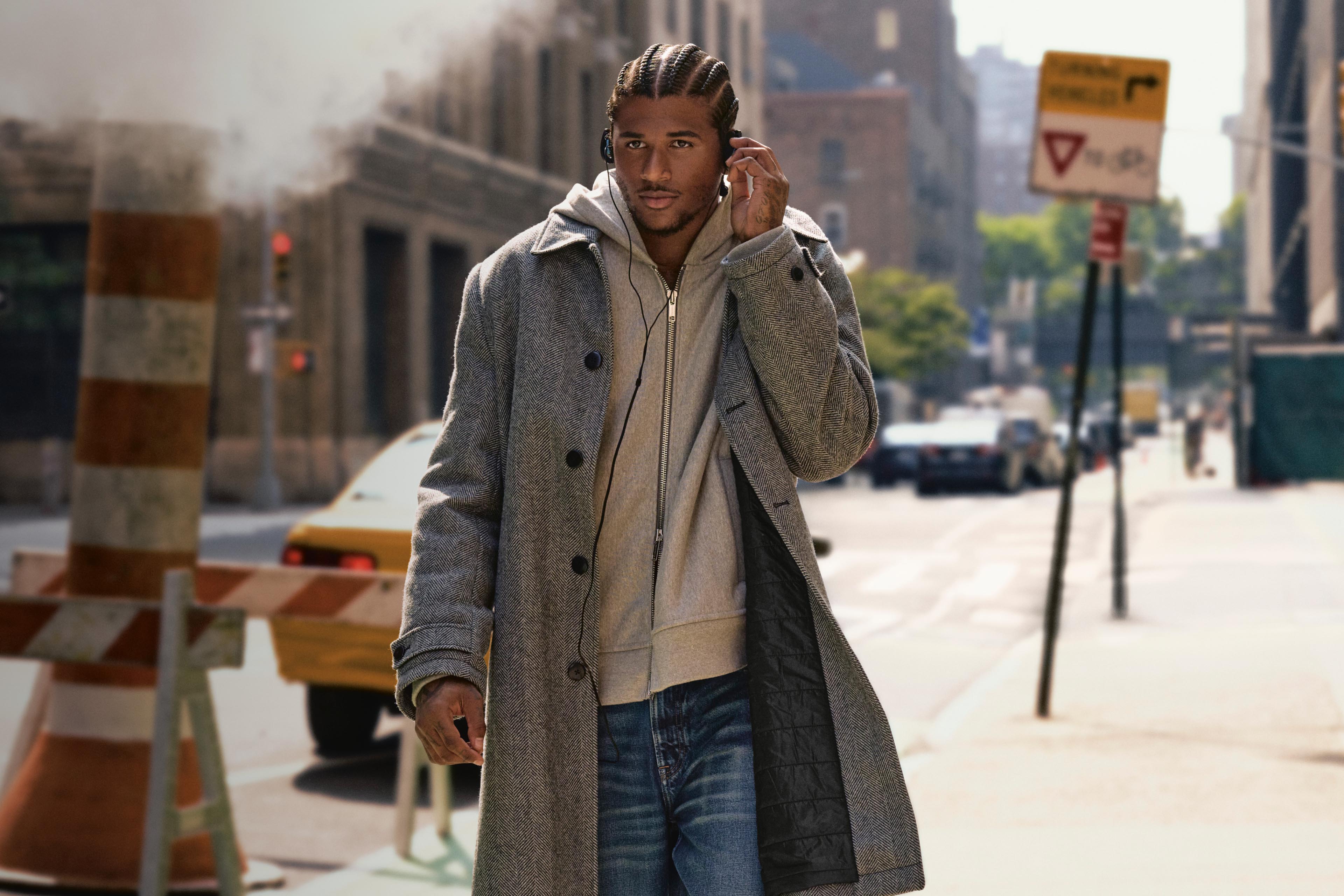 Jalen Green posing in Calvin Klein Outerwear