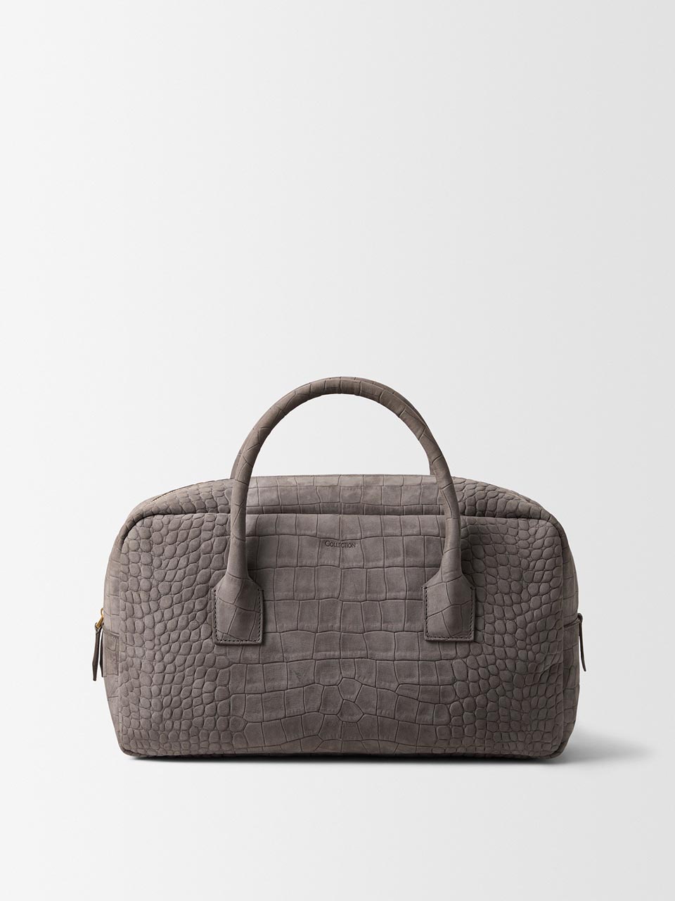 Still life image of a grey bag