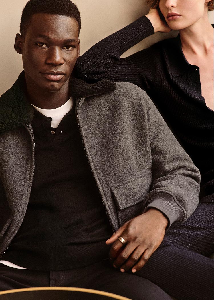 Models posing in Calvin Klein apparel