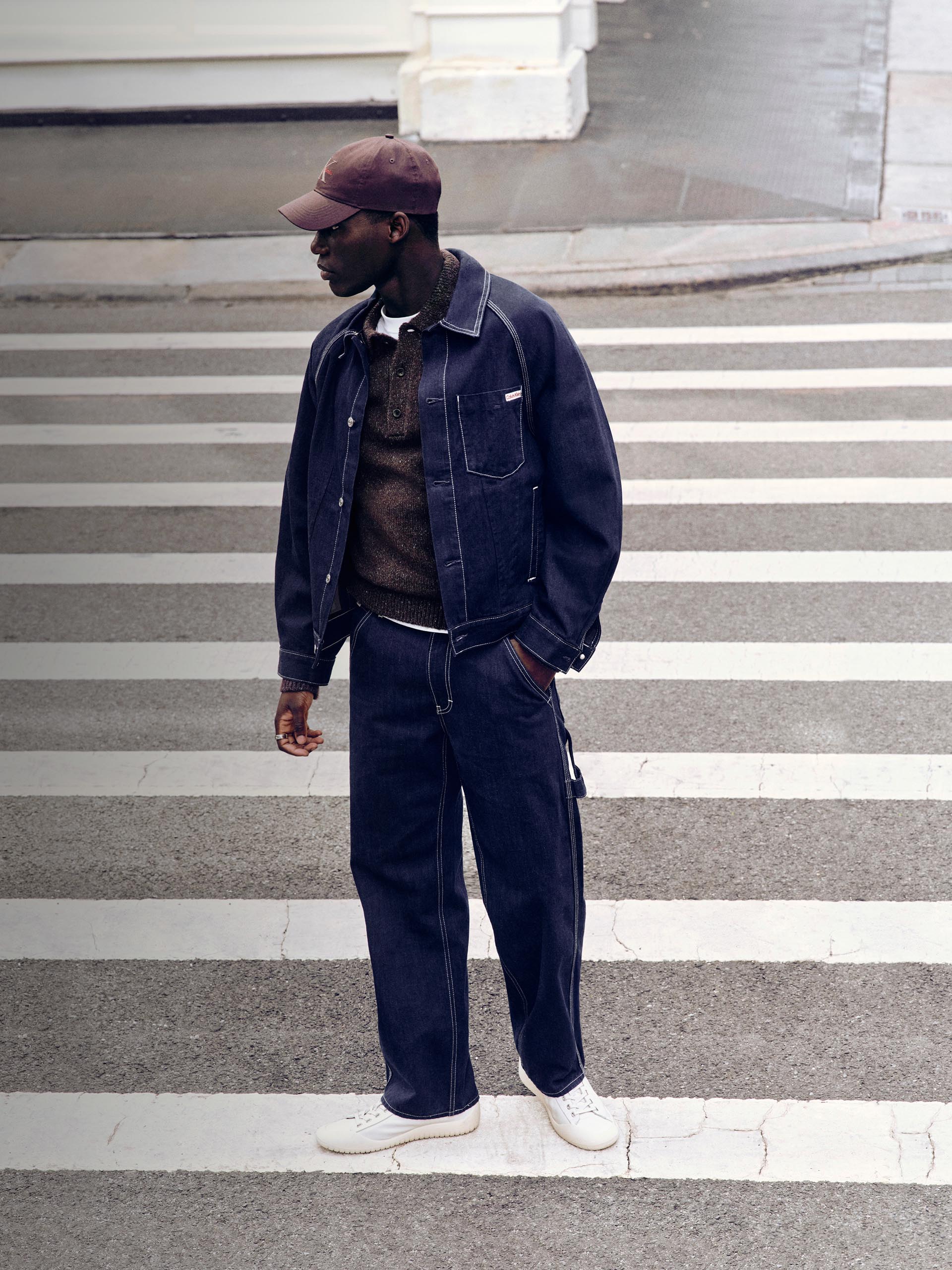 Models posing in Calvin Klein denim