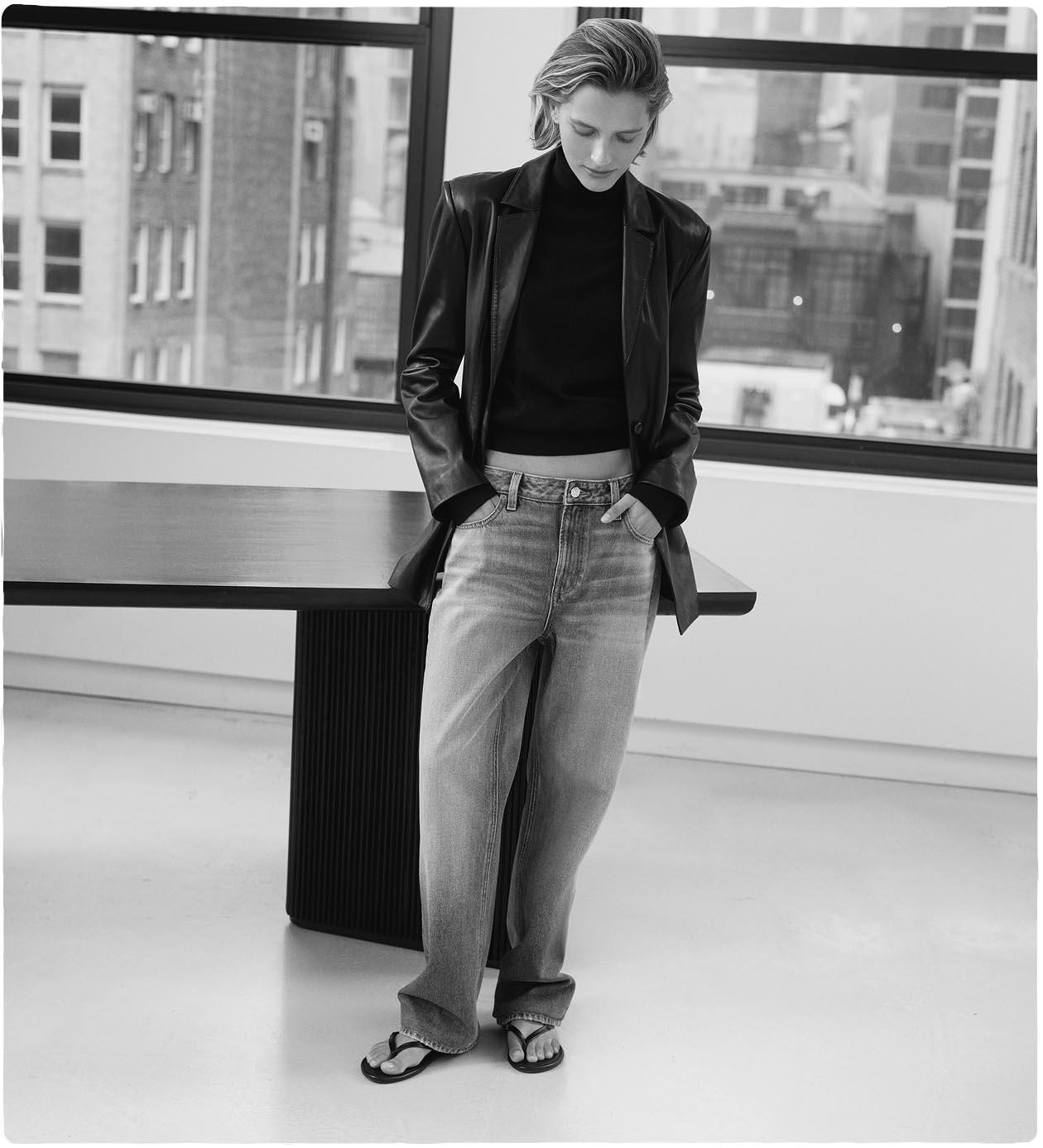 Models posing in 90s inspired looks