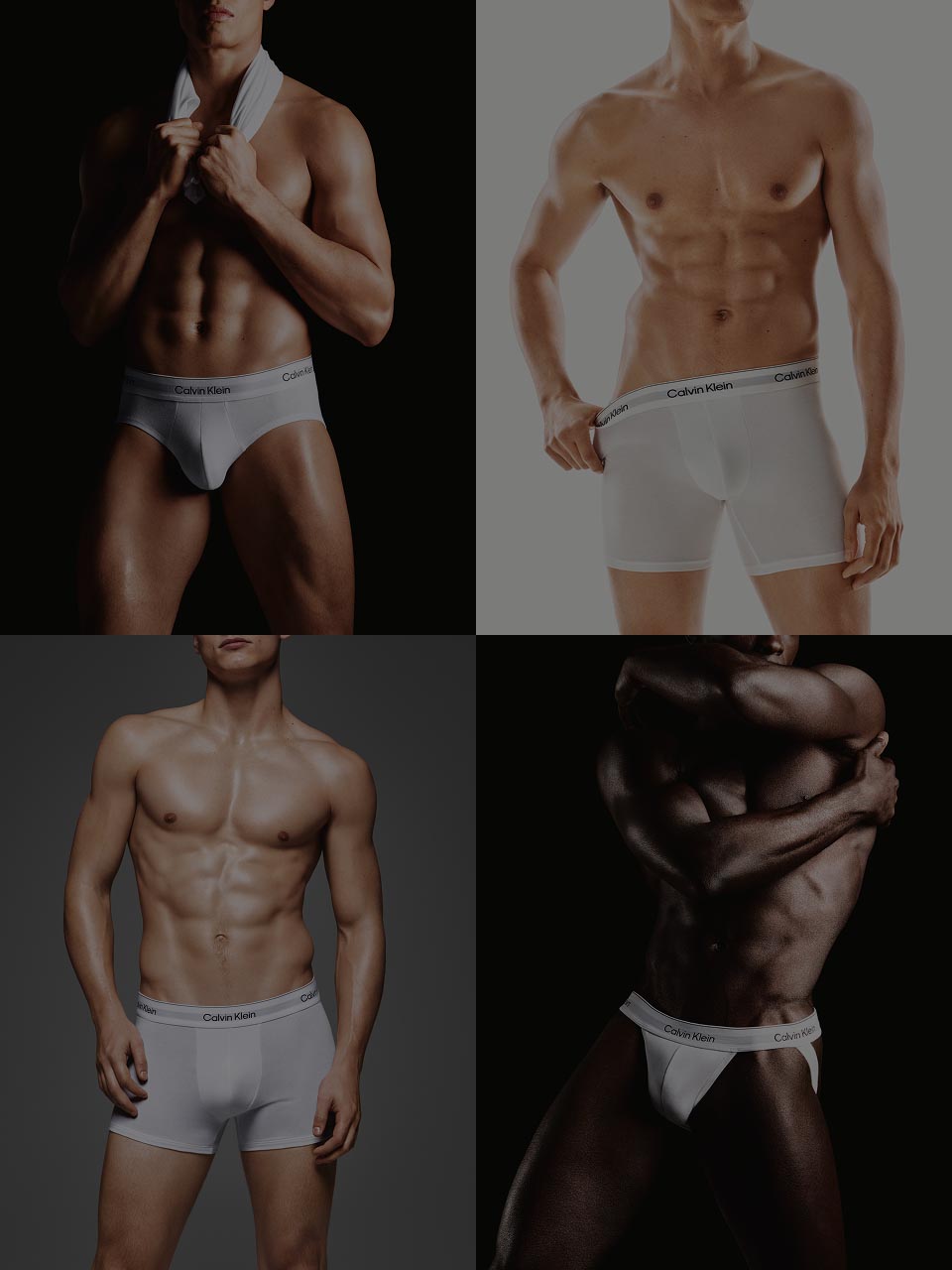 Models posing in Calvin Klein Underwear