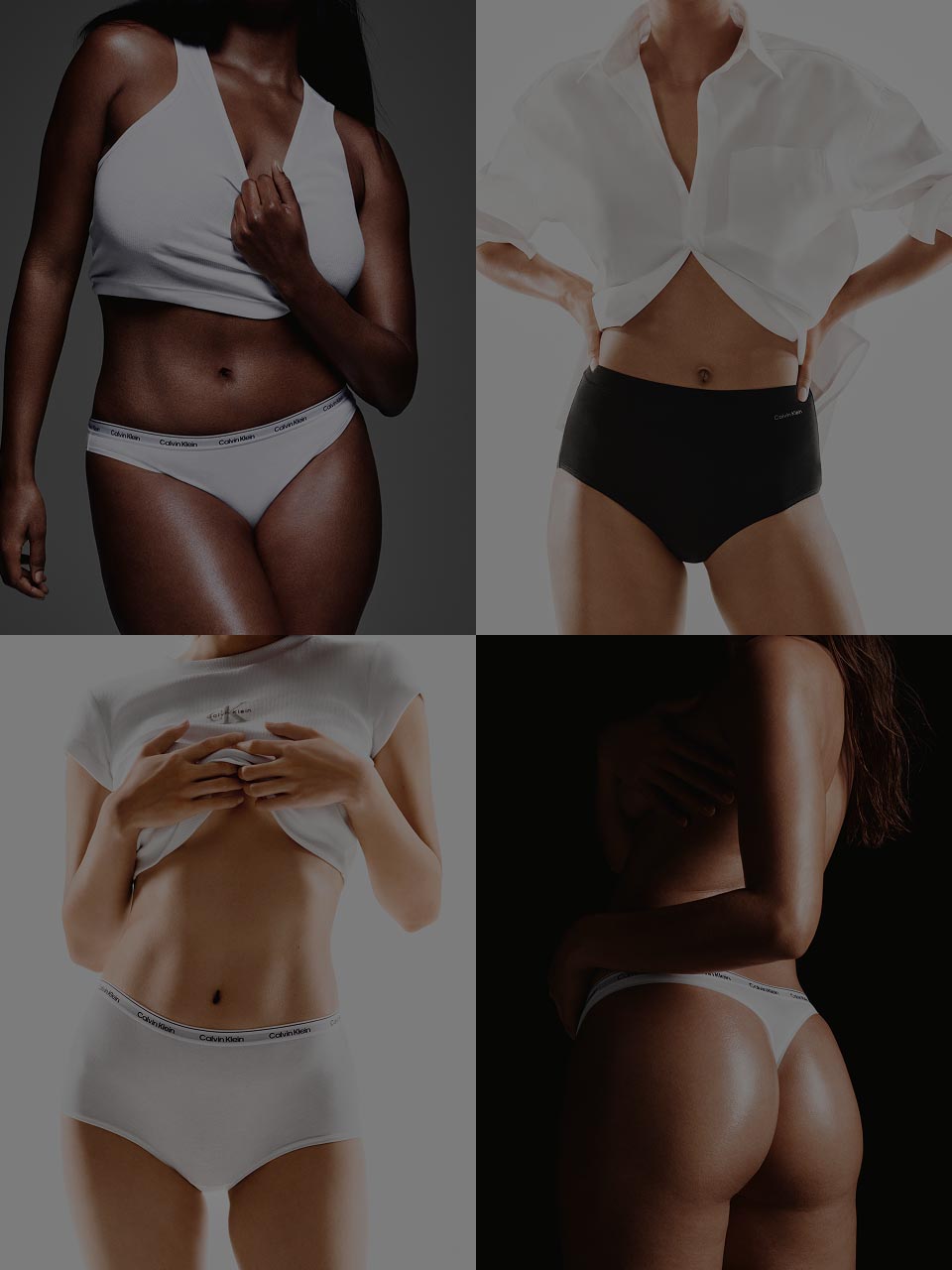Models posing in Calvin Klein Underwear