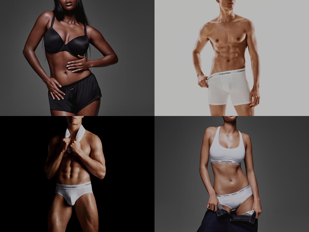 Models posing in Calvin Klein Underwear