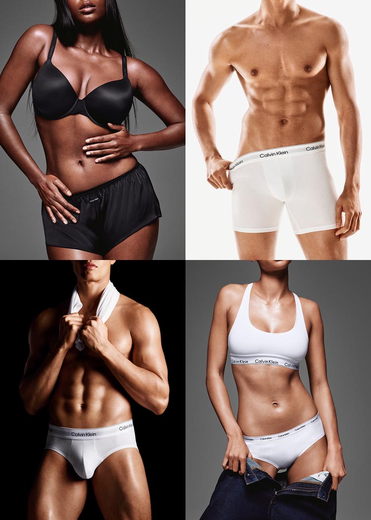 Models posing in Calvin Klein Underwear