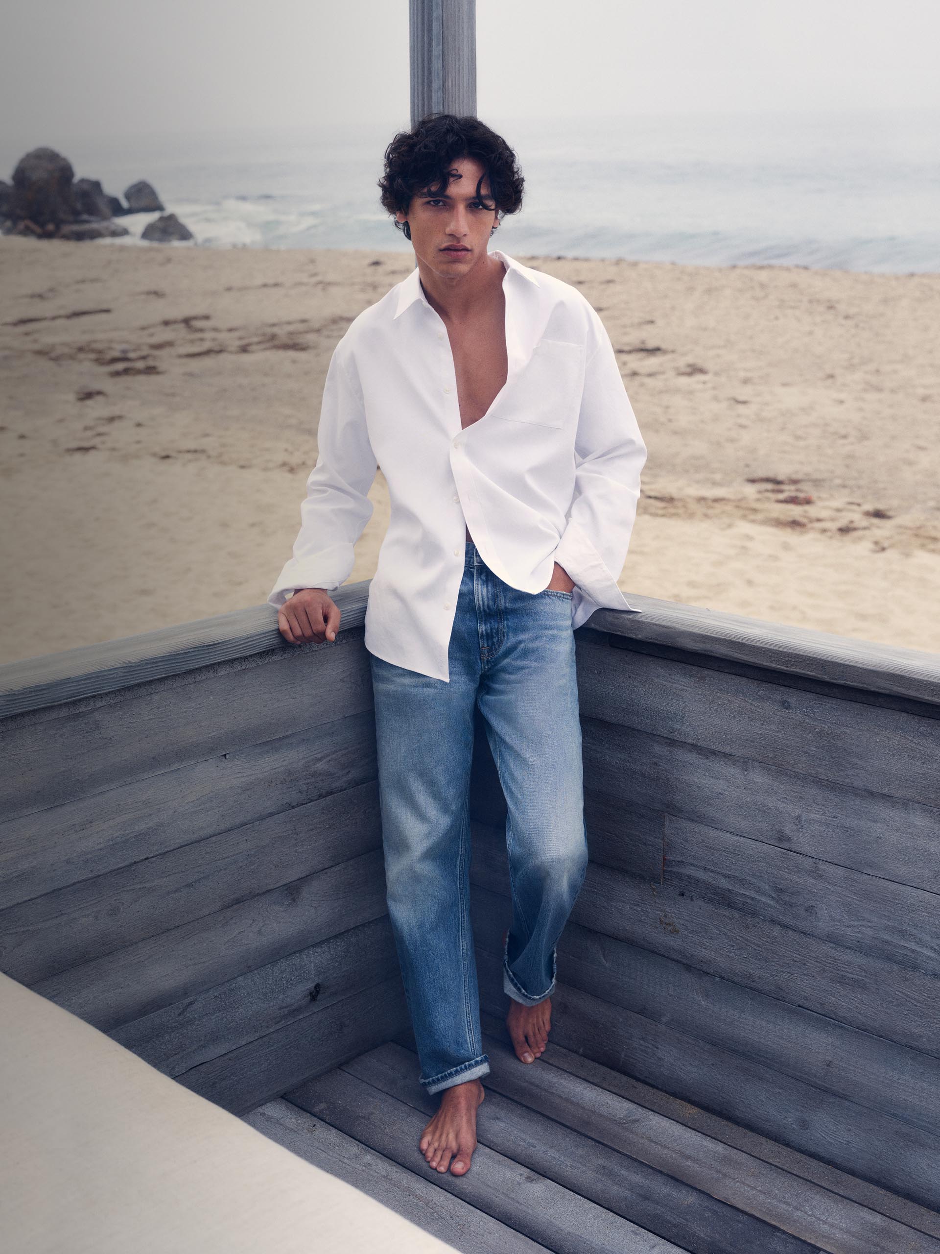 Models posing in Calvin Klein denim