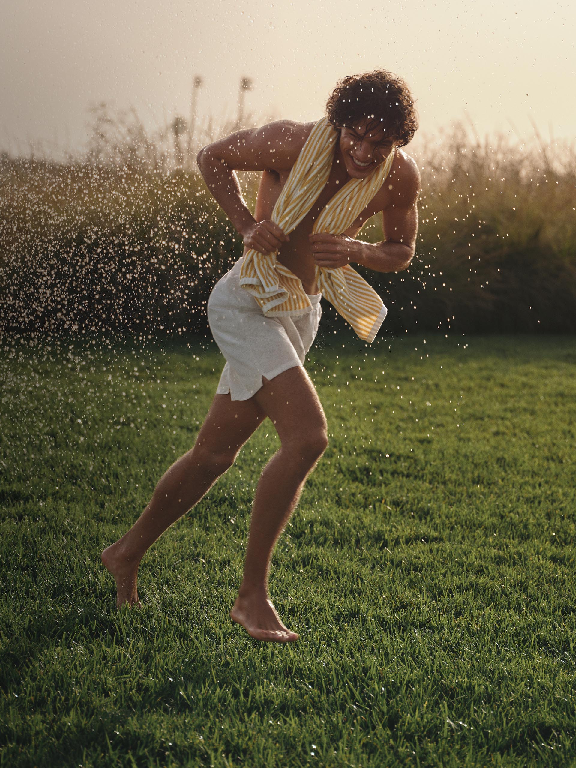 Models posing in Calvin Klein shorts