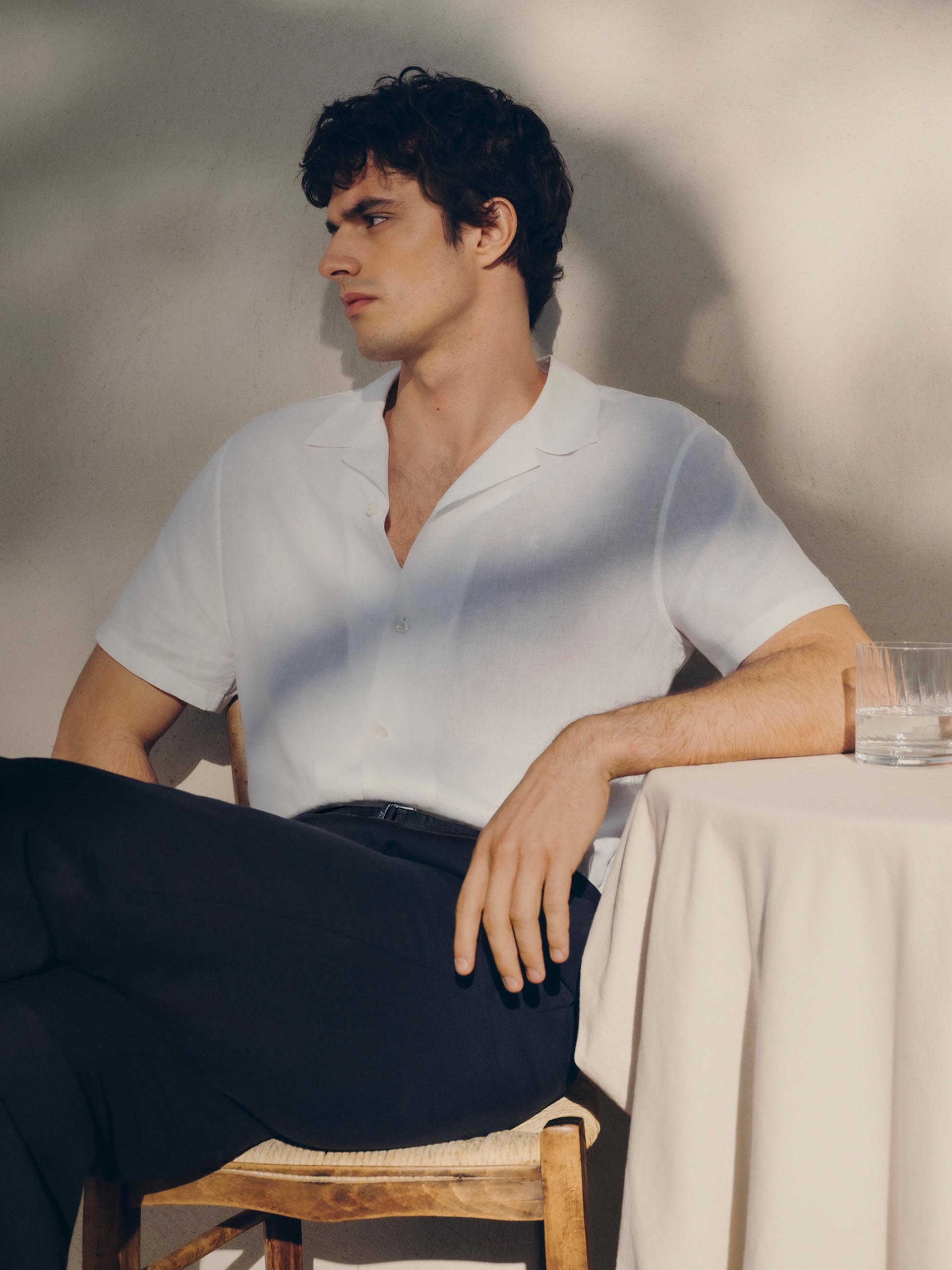 Models posing in Calvin Klein apparel