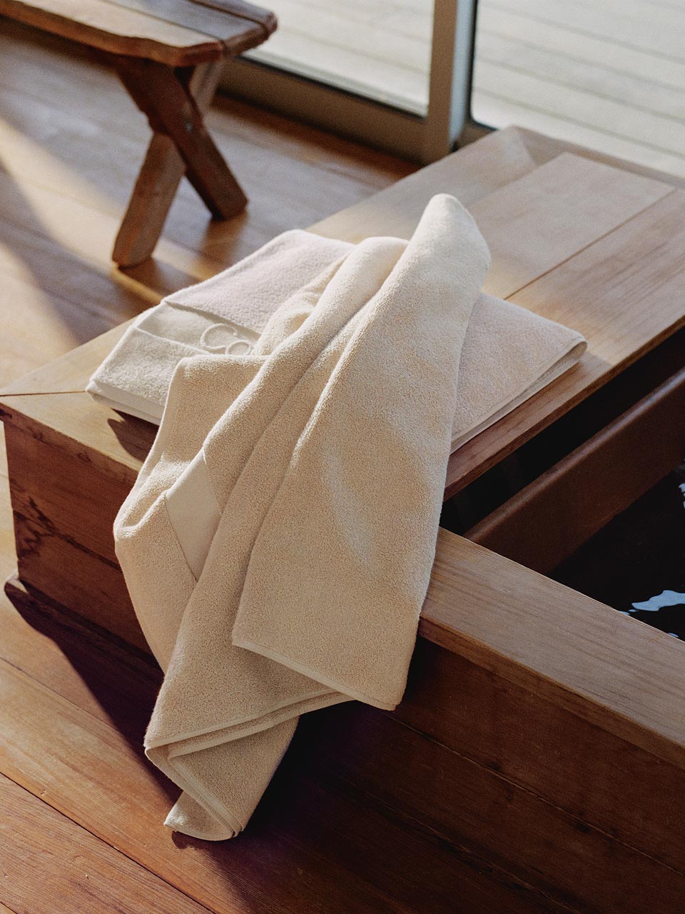 Still life image of white towels