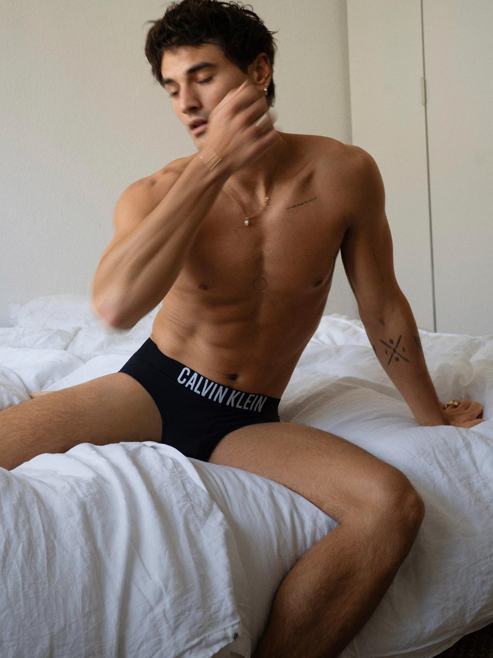 Model posing in Intense Power Motion Brief