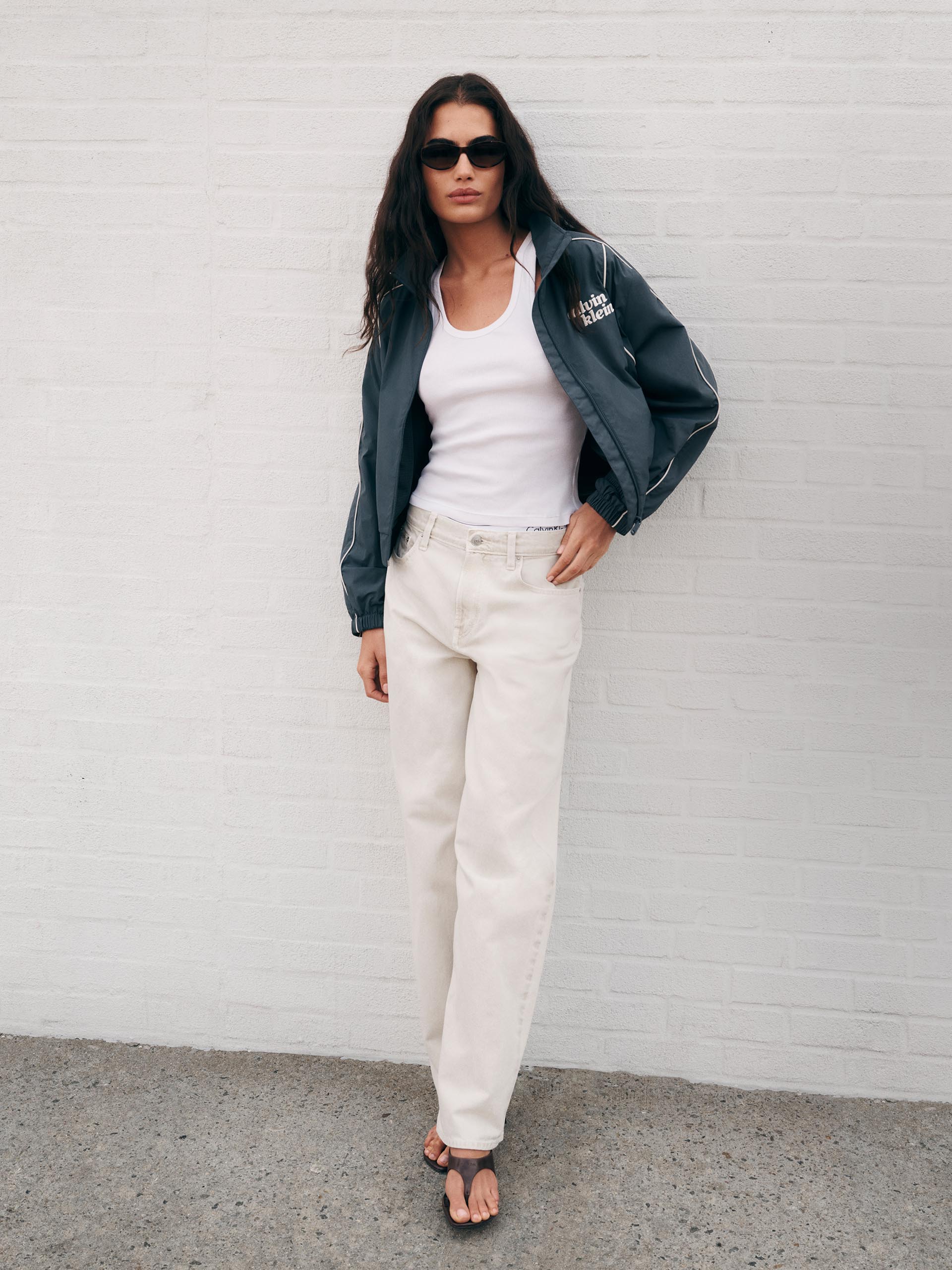 Models posing in new Calvin Klein apparel styles