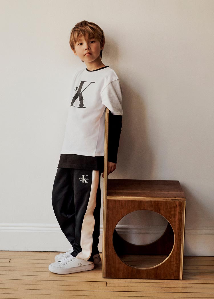 Girl posing in Calvin Klein apparel