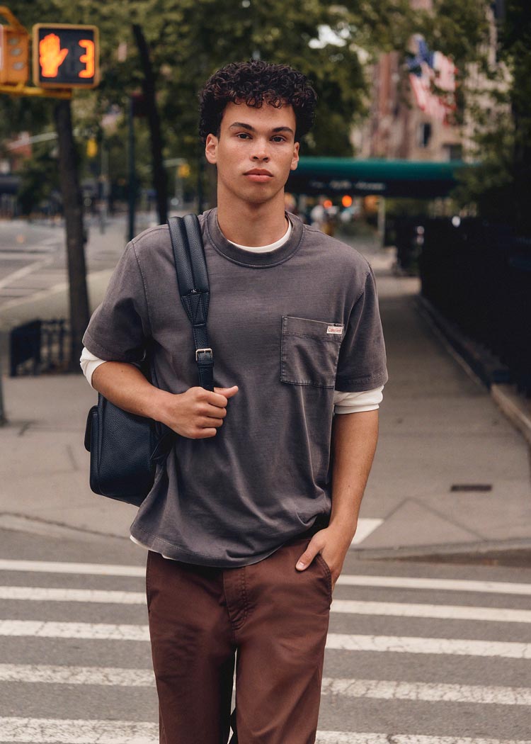 Models posing in apparel perfect for campus days