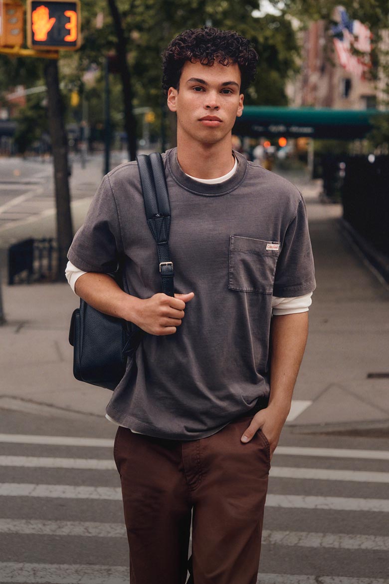 Models posing in apparel perfect for campus days