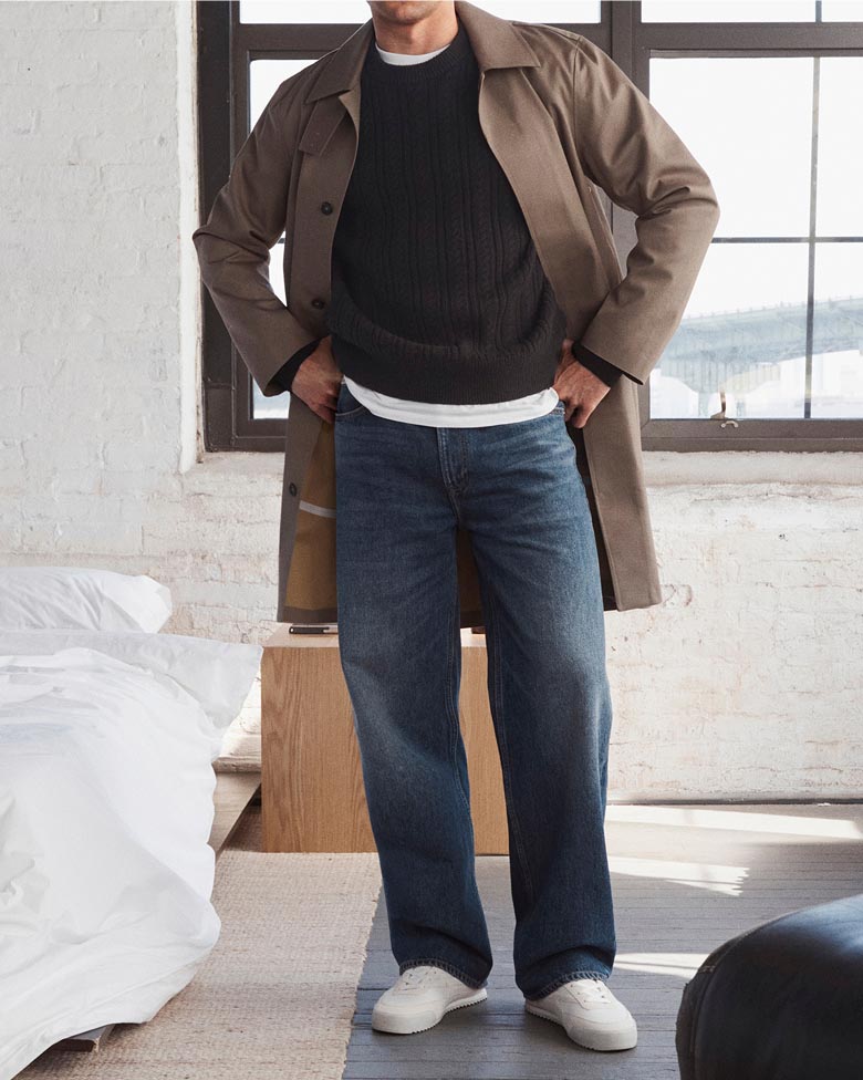Model posing in the Baggy Jean