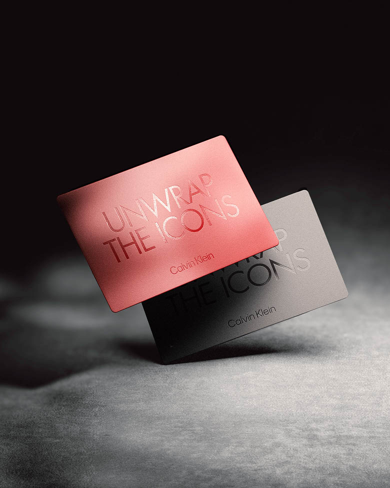 Still life image of Calvin Klein gift cards