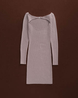 Still life image of a mini sweater dress